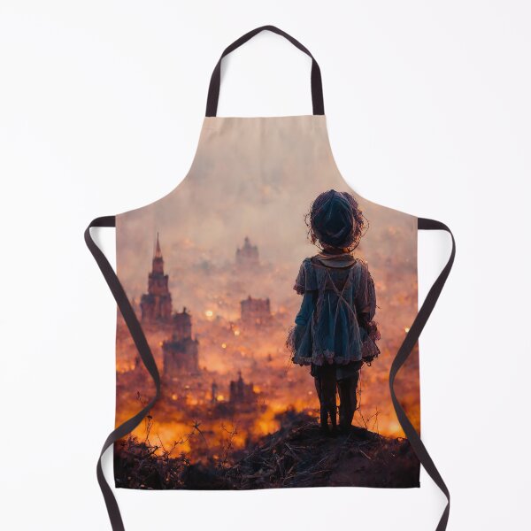 Item preview, Girl Watching a Devastated City - Art by AI designed and sold by Created-by-AI.