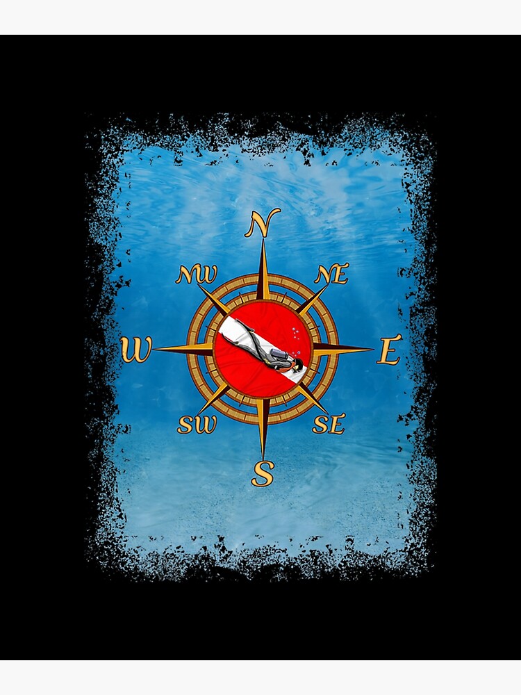 "SCUBA DIVE DIVER COMPASS DIVE FLAG" Poster for Sale by sobriowslen