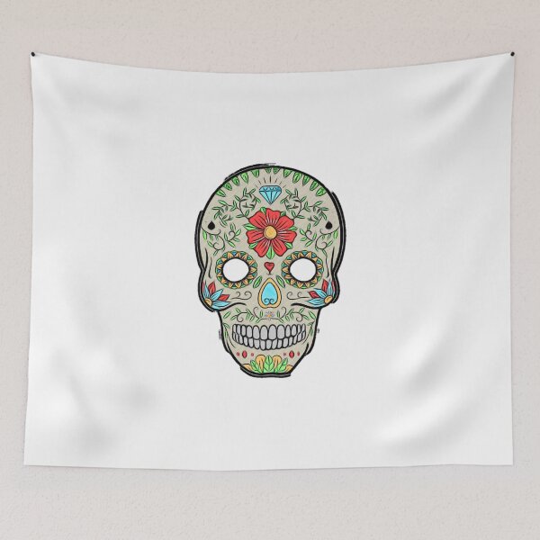 Item preview, Sugar skull sketch digital art diamond designed and sold by eNVy Co.