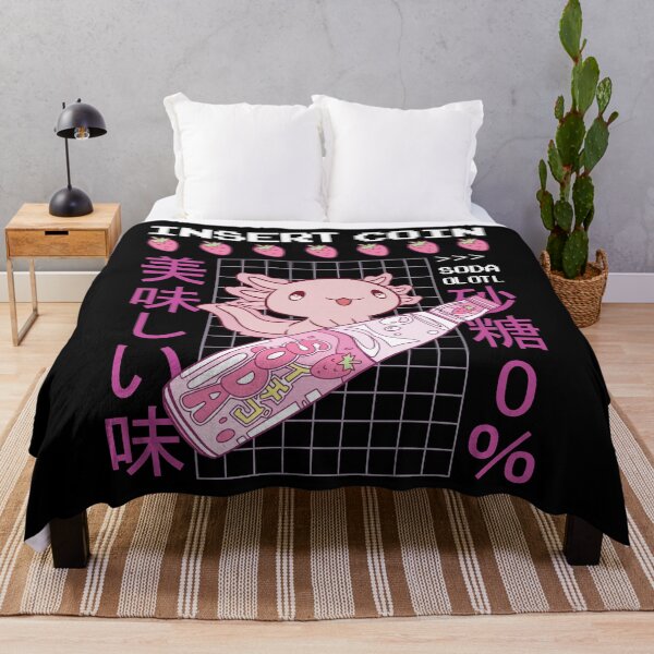 Item preview, Kawaii Axolotl Riding Soda Aesthetic Japanese Anime designed and sold by MrEddie10.