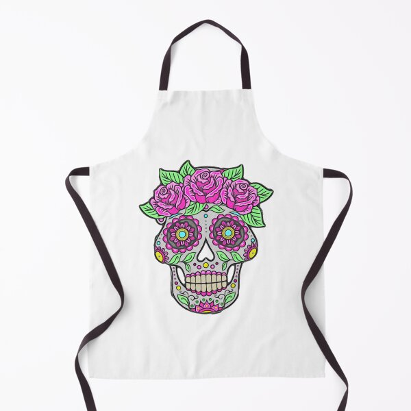 Item preview, Sugar skull sketch digital art roses designed and sold by eNVy Co.