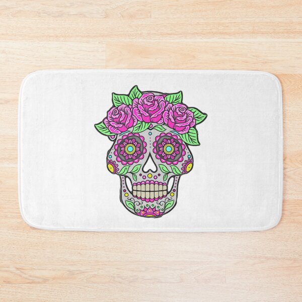 Item preview, Sugar skull sketch digital art roses designed and sold by eNVy Co.