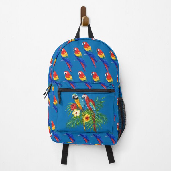 Colorful Cute Parrot Canvas Backpacks Funny Animal Print Picnic Soft  Backpack Cute Bags