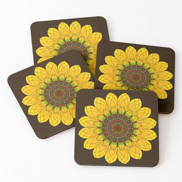 Item preview, Girasol Mosaico vidrieras Mandala Verano Arte designed and sold by Alondra.