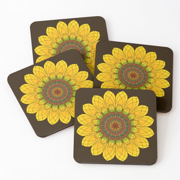 Item preview, Girasol Mosaico vidrieras Mandala Verano Arte designed and sold by Alondra.