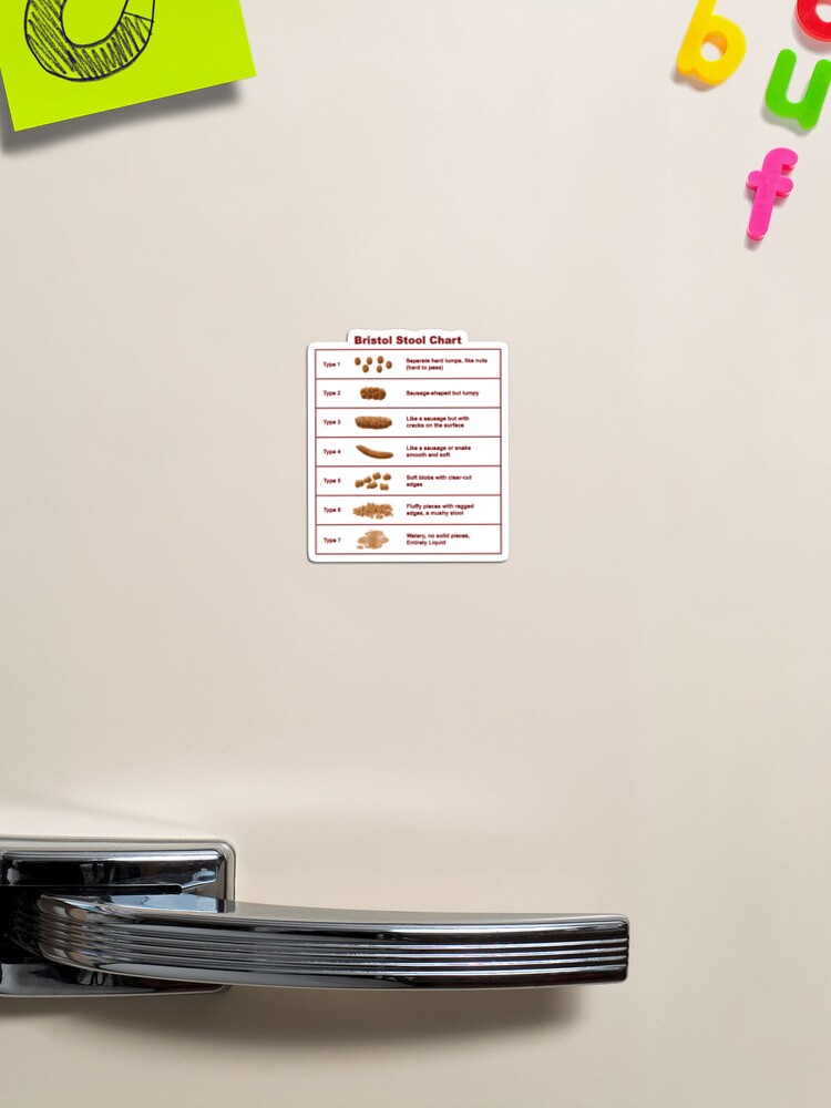 Bristol Stool Chart for identifying bowel movement consistency | Poster