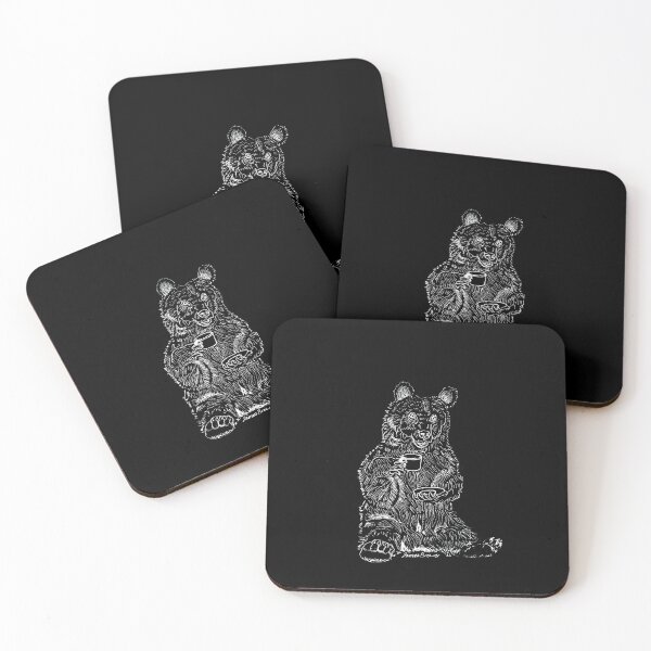 Item preview, Bear-y Tea (black) designed and sold by SketchPrimitive.