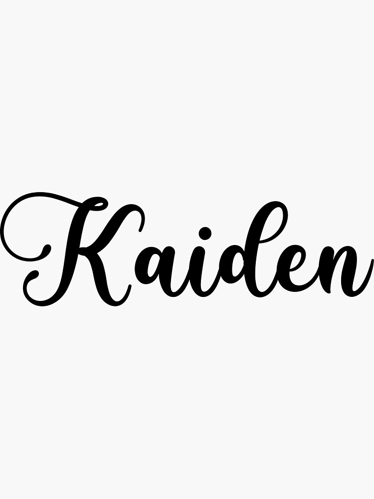 kaiden-name-handwritten-calligraphy-sticker-for-sale-by-yelenastore