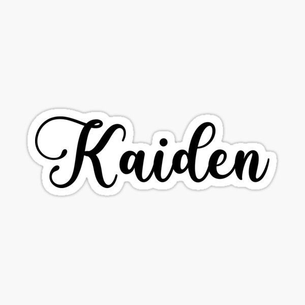 kaiden-name-handwritten-calligraphy-sticker-for-sale-by-yelenastore