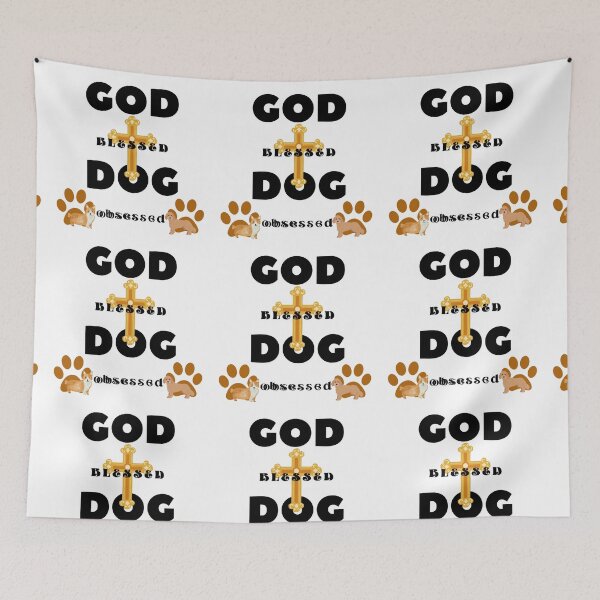 Item preview, God Blessed Dog Obsessed Living Life Loving Christ designed and sold by Darlene Douglas-Jackson.