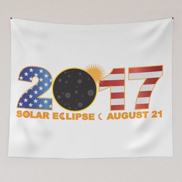 Item preview, 2017 Total Solar Eclipse Over USA Numeral Illustration designed and sold by jpldesigns.