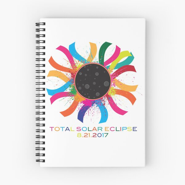 Item preview, 2017 Total Solar Eclipse Corona Text Color Illustration designed and sold by jpldesigns.