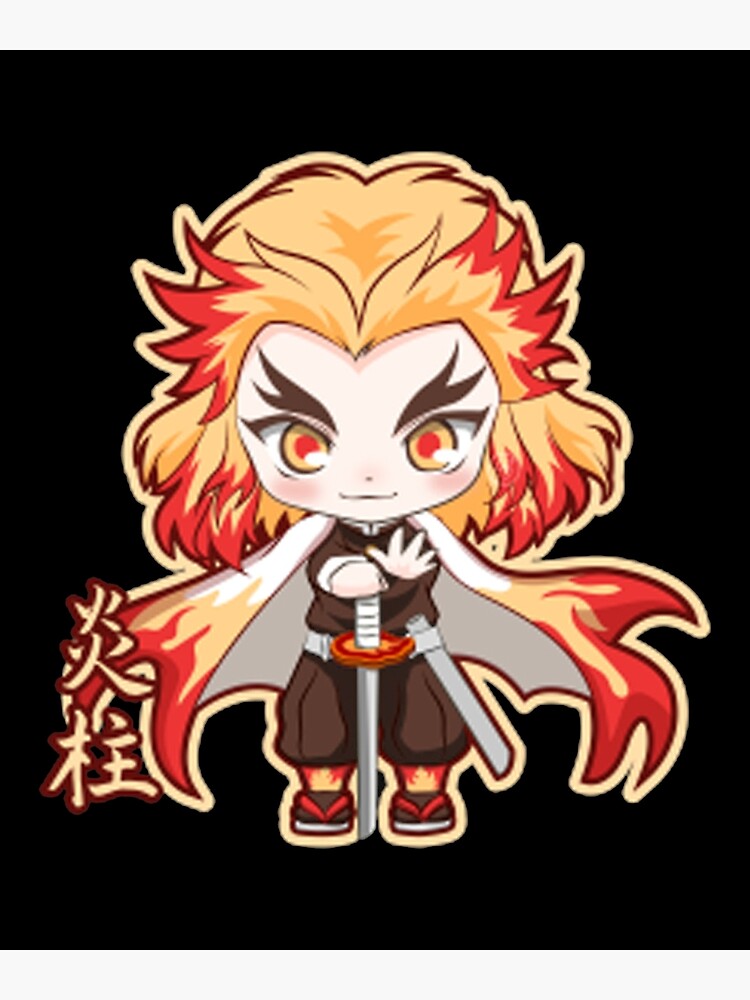 Chibi Kyojuro Rengoku Kimetsu No Yaiba Poster For Sale By Jack Redbubble