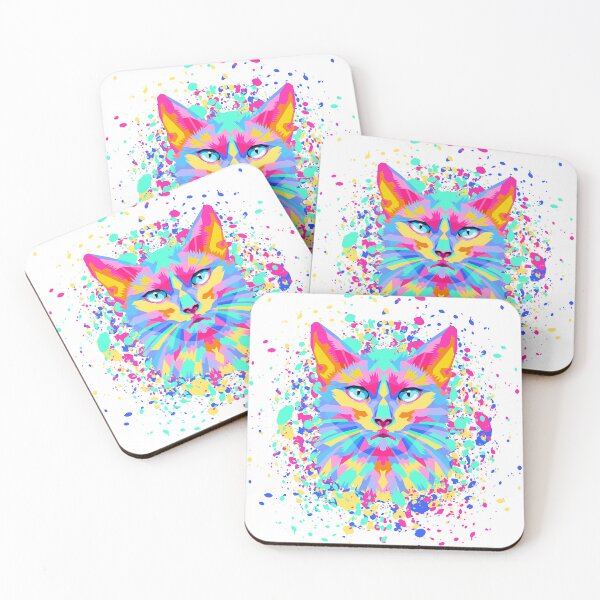Item preview, Colorful Cat Paint Splash designed and sold by SimpleSteve.
