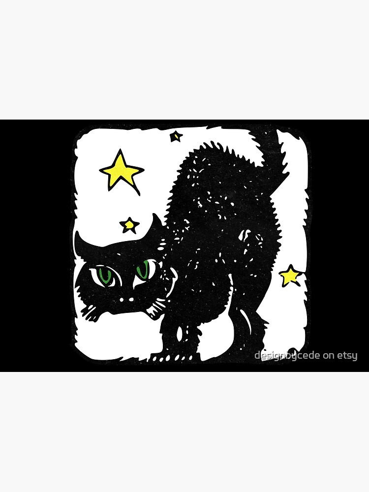 "Scaredy Cat Black Cat Illustration" Poster for Sale by deathtodaisy