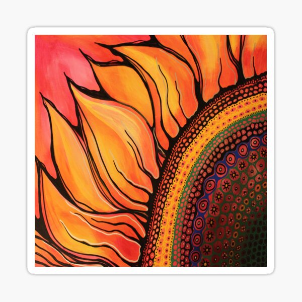 Sunny Joyful Sunflower Sticker