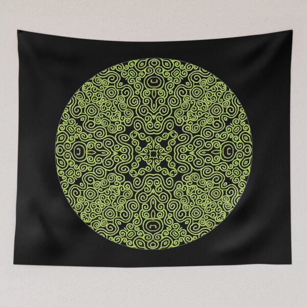 Item preview, circle of green swirls designed and sold by chambergambit.