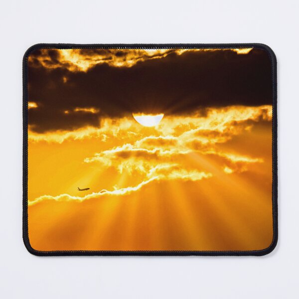 Item preview, AVIATION #21 - Airliner Flying Through Golden Sun Rays designed and sold by DEL-Productions.