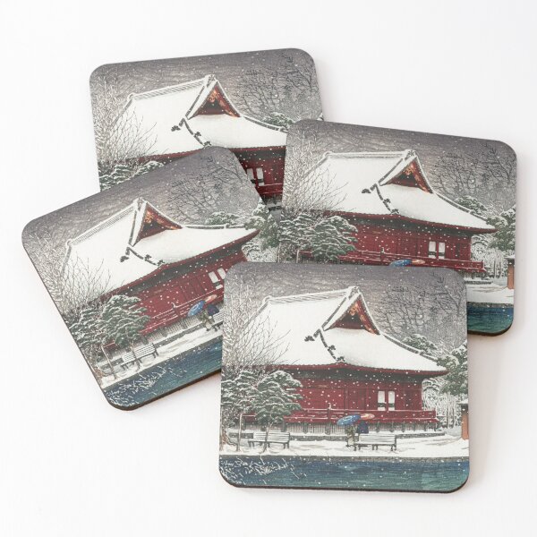 Item preview, Snow at Shinobazu Benten Shrine by Kawase Hasui designed and sold by Takeda-art.
