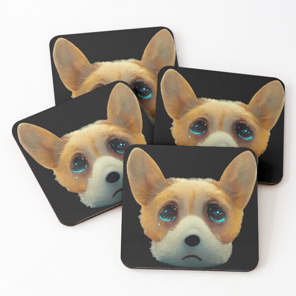 Item preview, Gfab Bfab Sad Corgi Face with Jewelry Design/Art designed and sold by Surrealtrends.