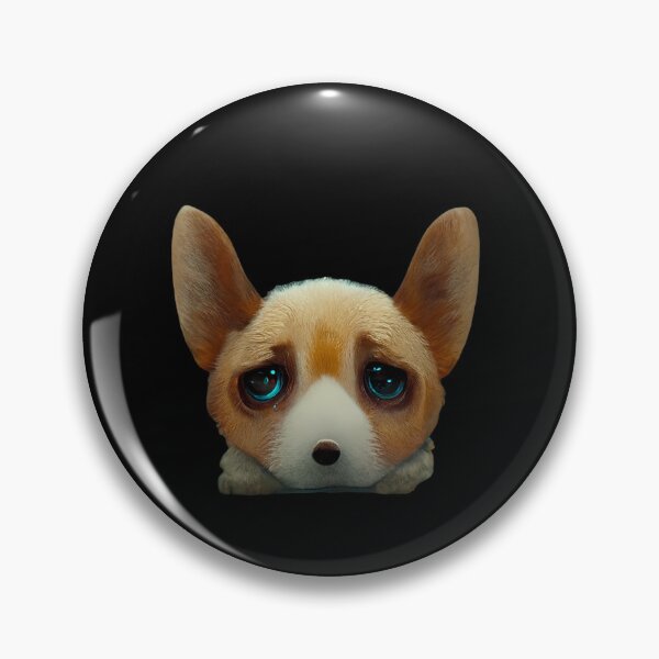 Item preview, Bfab Gfab Sad Corgi Face with Jewelry Design/Art designed and sold by Surrealtrends.