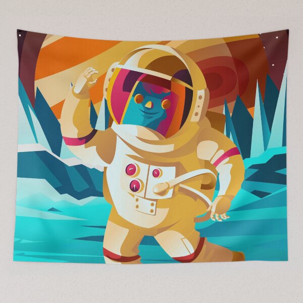 Item preview, astronaut jumping on europe jupiter satellite surface designed and sold by matintheworld ( delcarmat ).