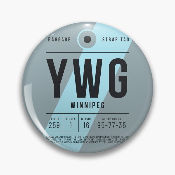 Item preview, Luggage Tag E - YWG Winnipeg Canada designed and sold by VoodooCircus.