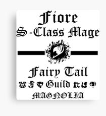 S-Class mage Fairy Tail Shirt Canvas Print