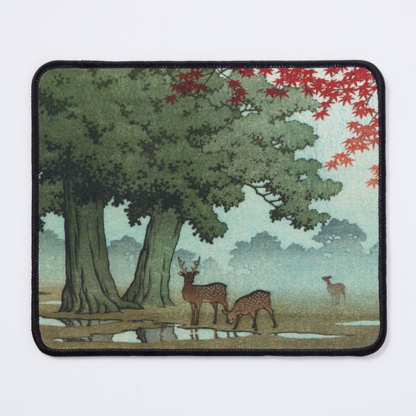 Item preview, Deer of Nara Park by Kawase Hasui designed and sold by Takeda-art.