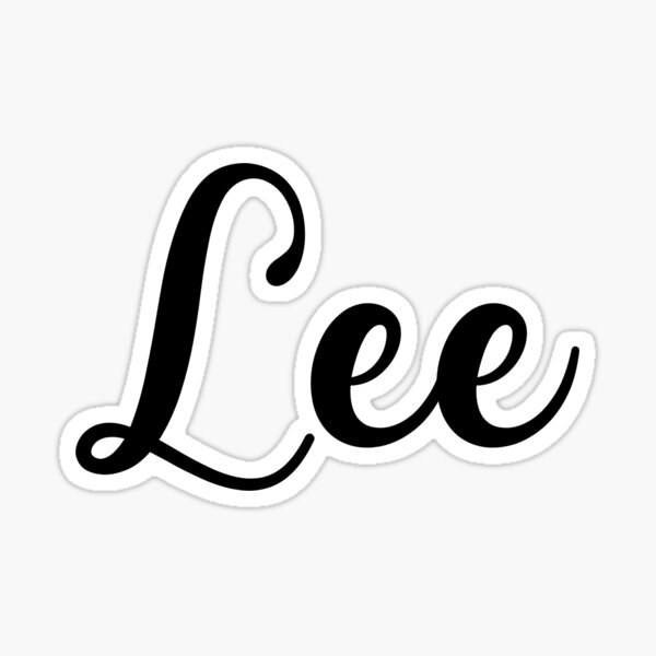 lee-name-handwritten-calligraphy-sticker-for-sale-by-yelenastore