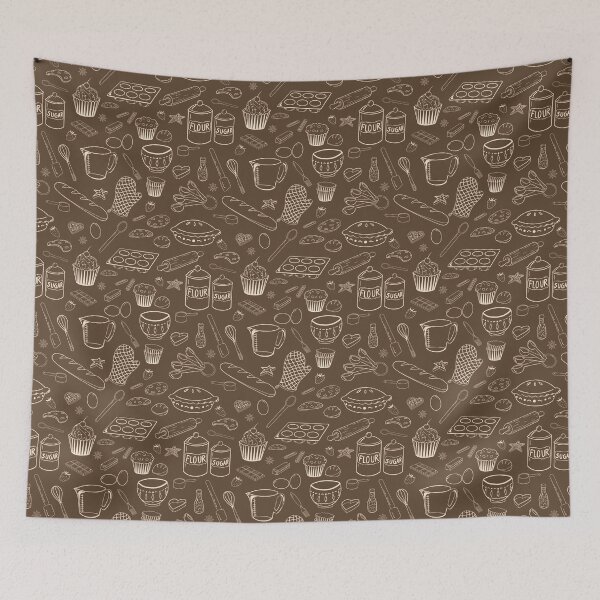 Item preview, Baked Goods Pattern Outlined, Brown designed and sold by Kella Hanna-Wayne.