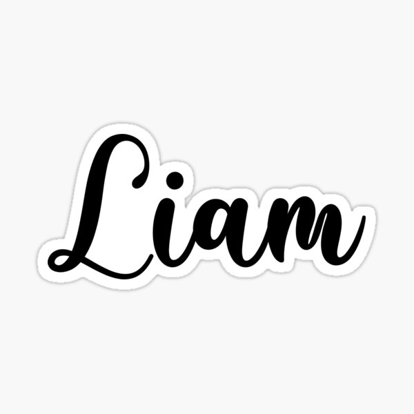 liam-name-handwritten-calligraphy-sticker-for-sale-by-yelenastore