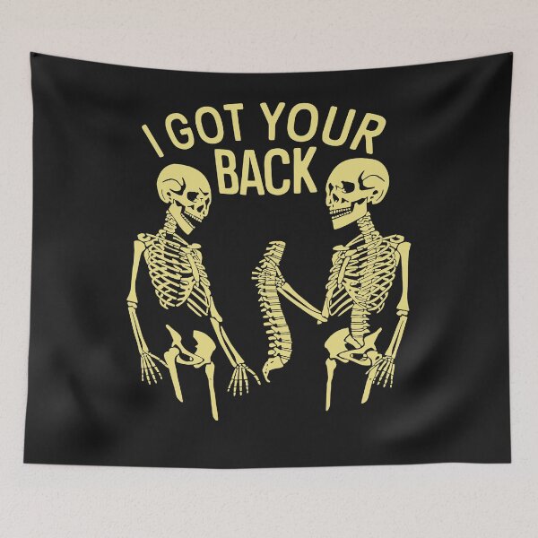 Item preview, I Got Your Back Halloween Skeleton Skull Men and Women designed and sold by TaraxDoolittle.