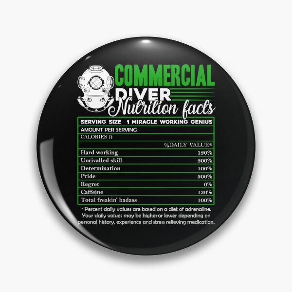 Item preview, Commercial Diving - Commercial Diver Nutrition Facts designed and sold by UnknownArtistt.