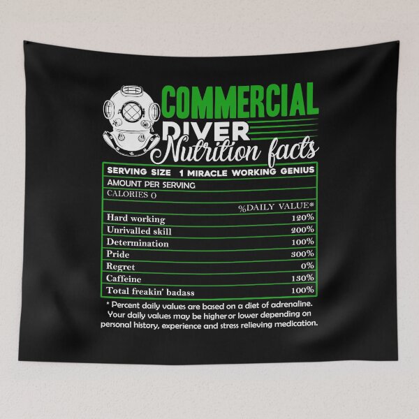 Item preview, Commercial Diving - Commercial Diver Nutrition Facts designed and sold by UnknownArtistt.