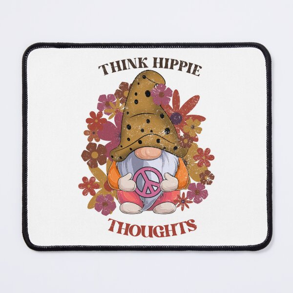 Item preview, Think Hippie Thoughts Funny Gnome Hippy designed and sold by DNW-art.