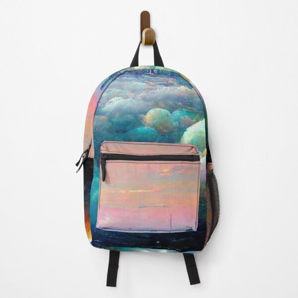 Item preview, City in Cotton Candy Clouds Abstract AI Generated Art designed and sold by MeAI-Art.