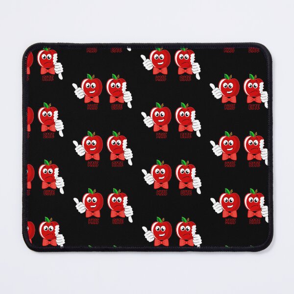 Item preview, Red apple funny cartoon kiss bite designed and sold by Pride-Casuals.
