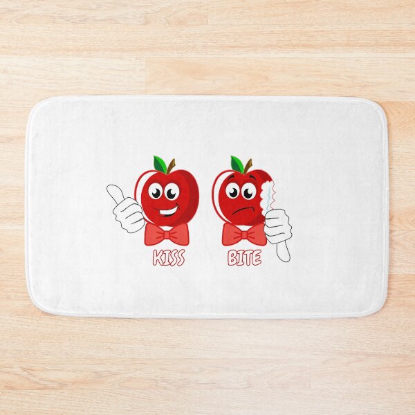 Item preview, Red apple funny cartoon kiss bite designed and sold by Pride-Casuals.