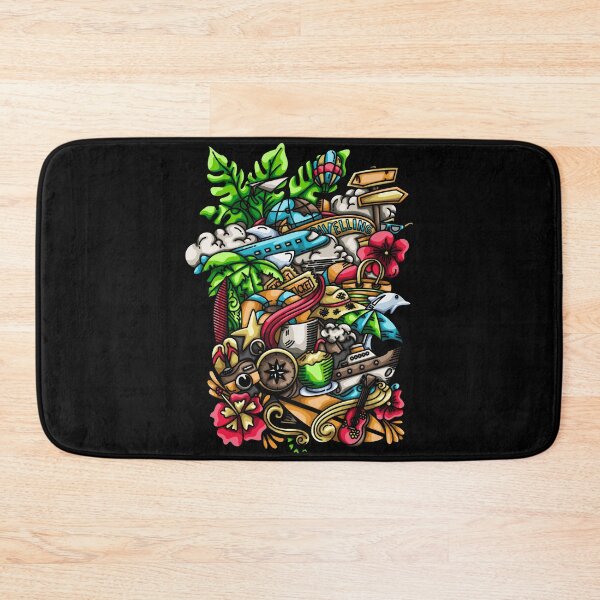 Item preview, Travelling Doodle Illustration designed and sold by Kincrevstudio.