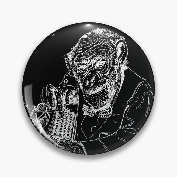 Item preview, Serious Ape Journalist (black) designed and sold by SketchPrimitive.