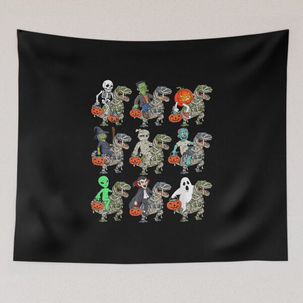 Item preview, Halloween Skeleton Zombie Riding Mummy T Rex Vampire Boys designed and sold by Spencerhowar.