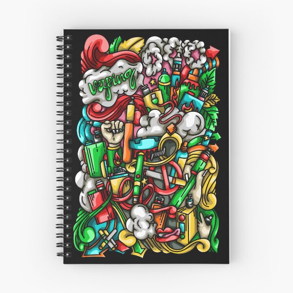 Item preview, Vaping Doodle Illustration designed and sold by Kincrevstudio.