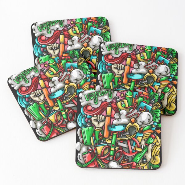 Item preview, Vaping Doodle Illustration designed and sold by Kincrevstudio.