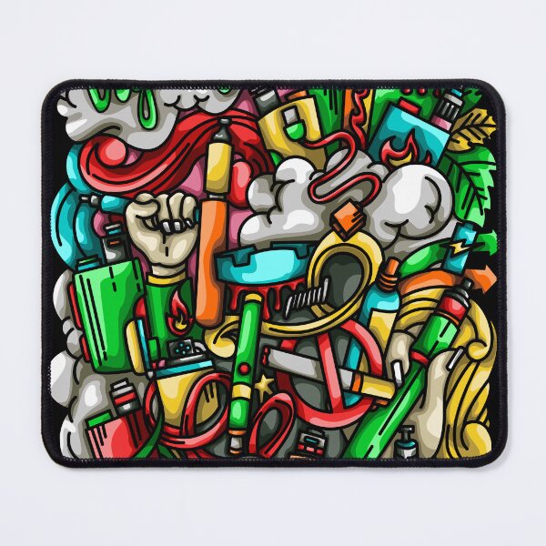 Item preview, Vaping Doodle Illustration designed and sold by Kincrevstudio.