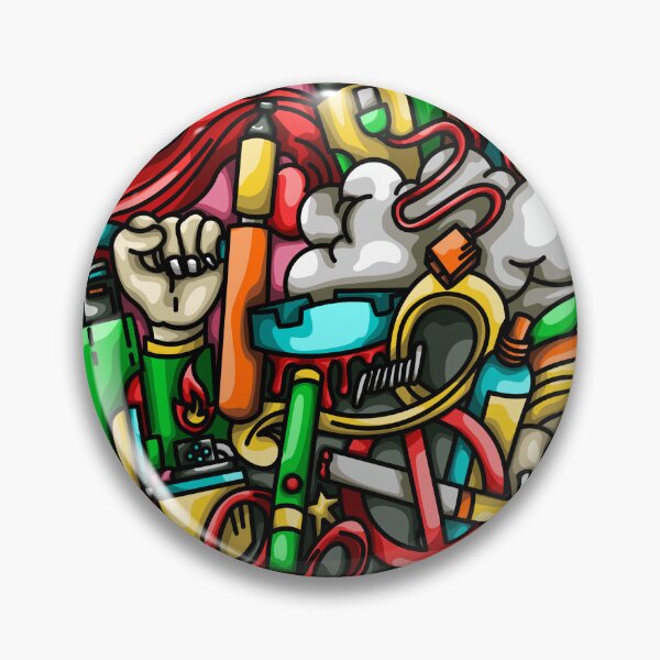 Item preview, Vaping Doodle Illustration designed and sold by Kincrevstudio.