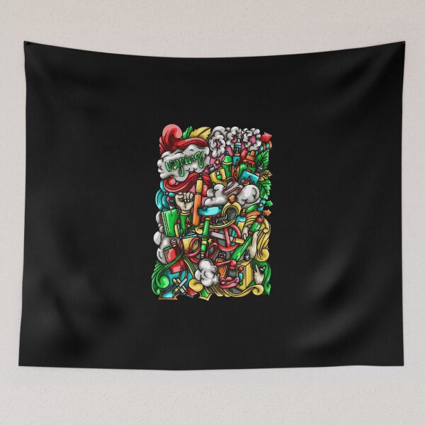 Item preview, Vaping Doodle Illustration designed and sold by Kincrevstudio.