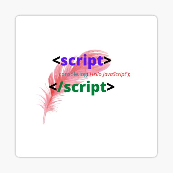hello javascript programing language Sticker