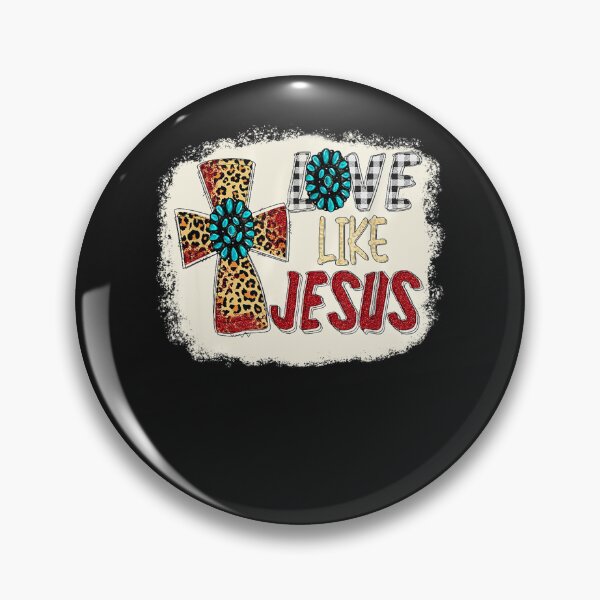 Item preview, Love Like Jesus Positive Catholic Preppy Flower Leopard designed and sold by TaraxDoolittle.