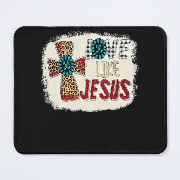 Item preview, Love Like Jesus Positive Catholic Preppy Flower Leopard designed and sold by TaraxDoolittle.